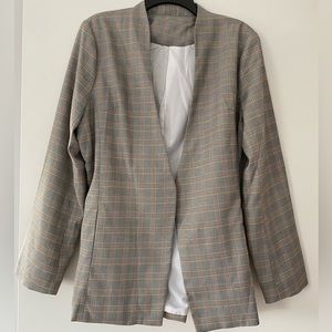 Plaid light weight blazer